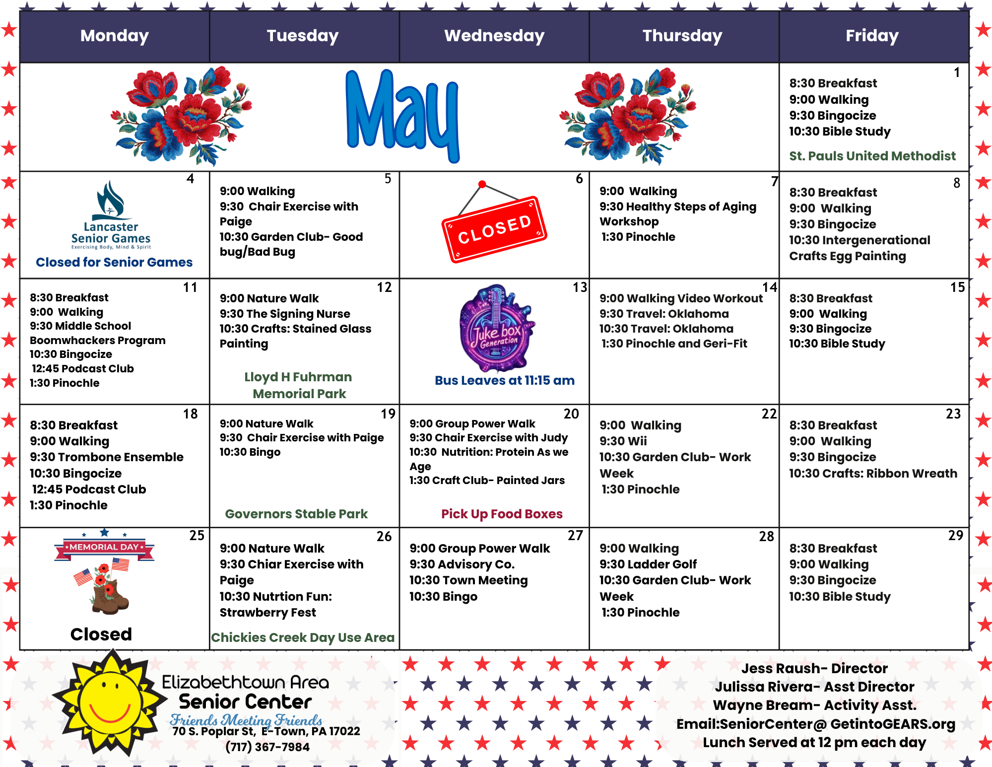 Activities Calendar