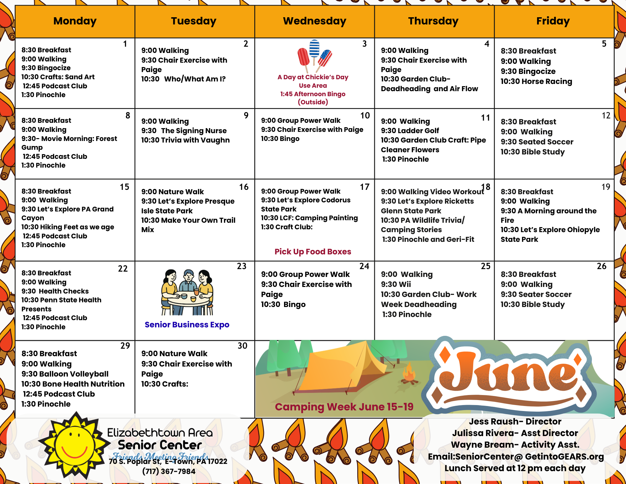 Activities Calendar