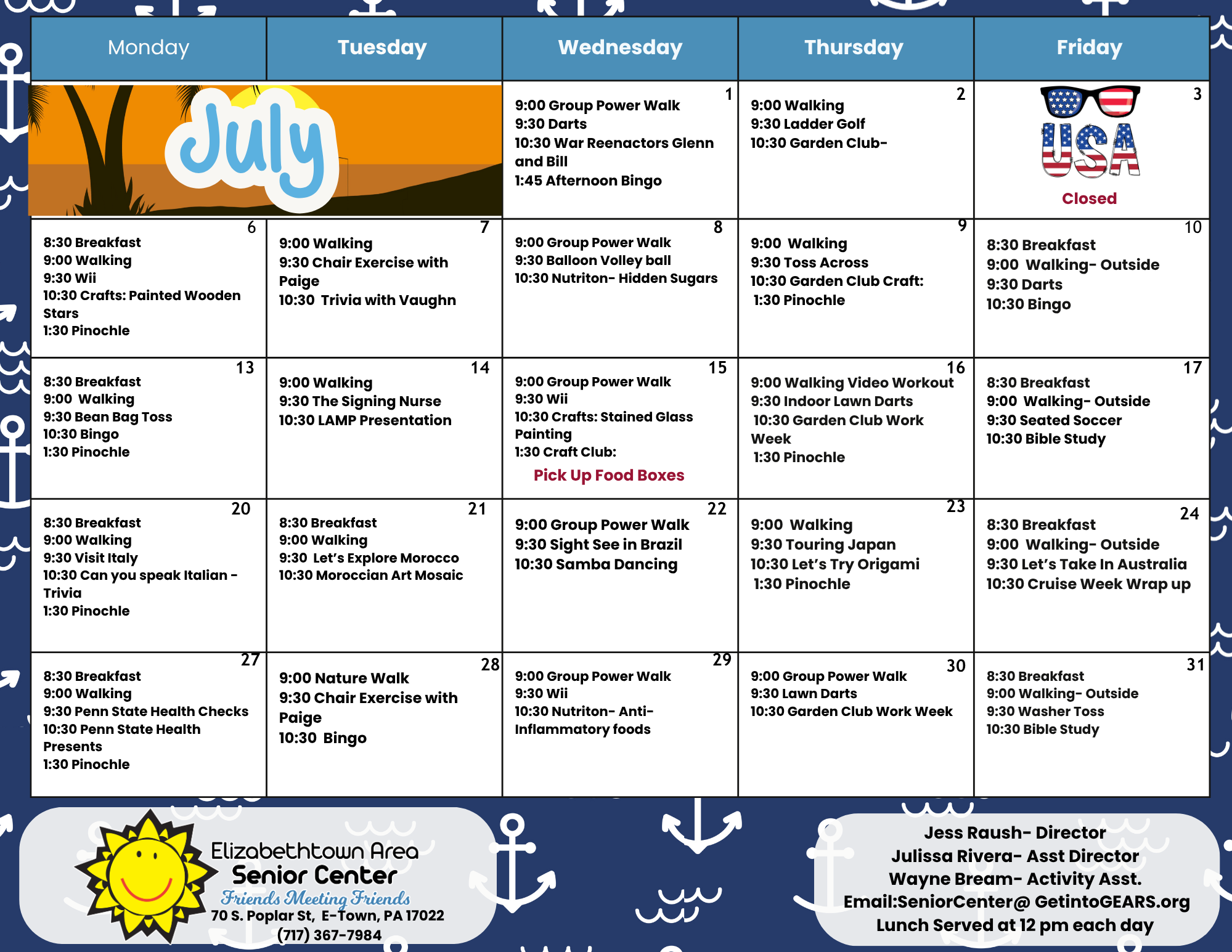 Activities Calendar