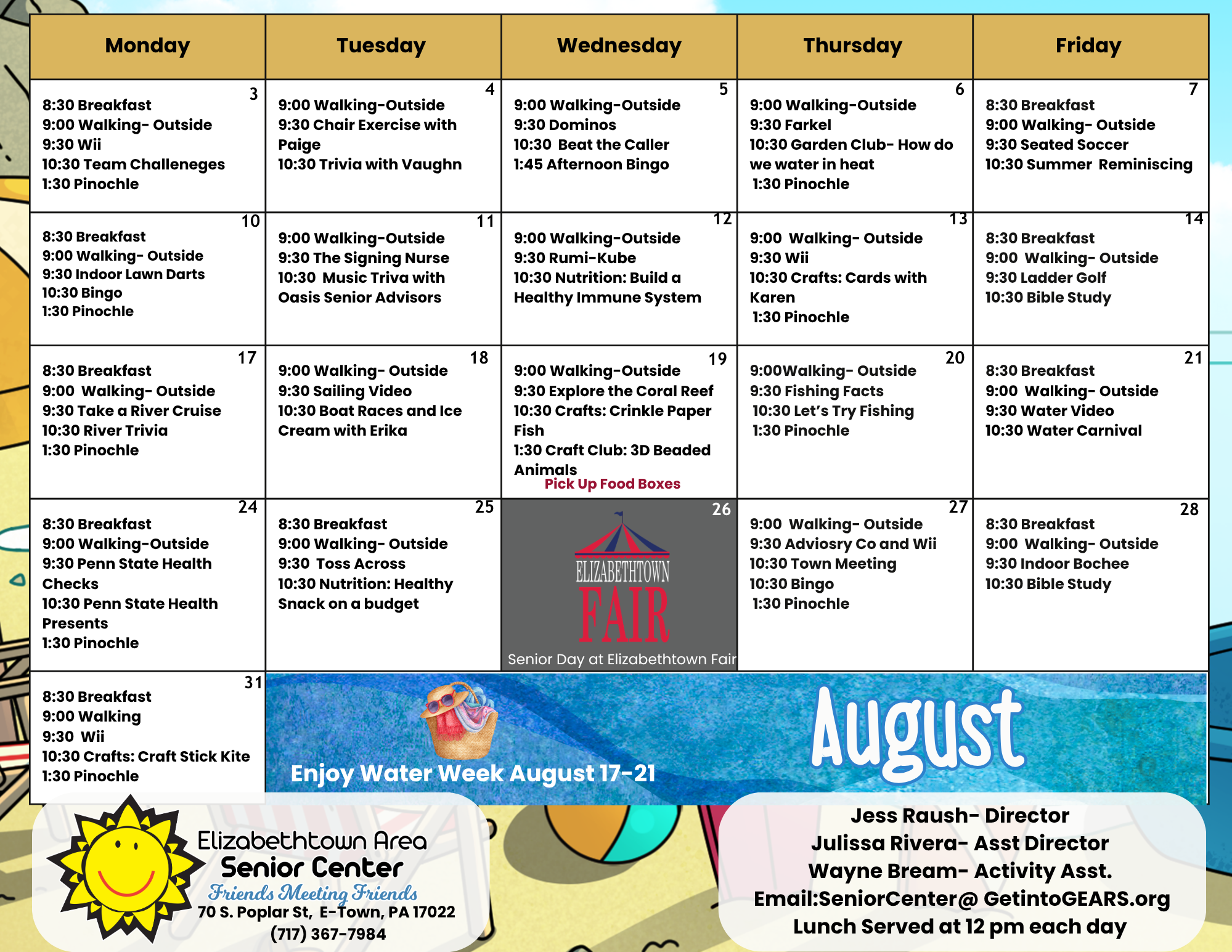 Activities Calendar