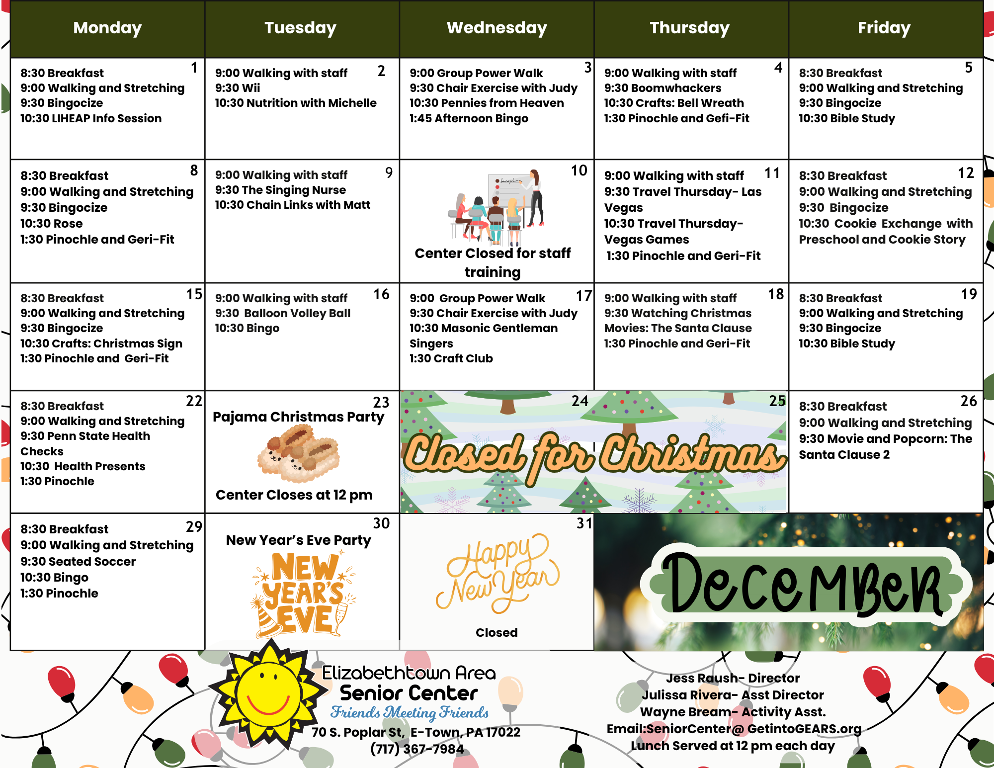 Activities Calendar